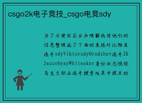 csgo2k电子竞技_csgo电竞sdy